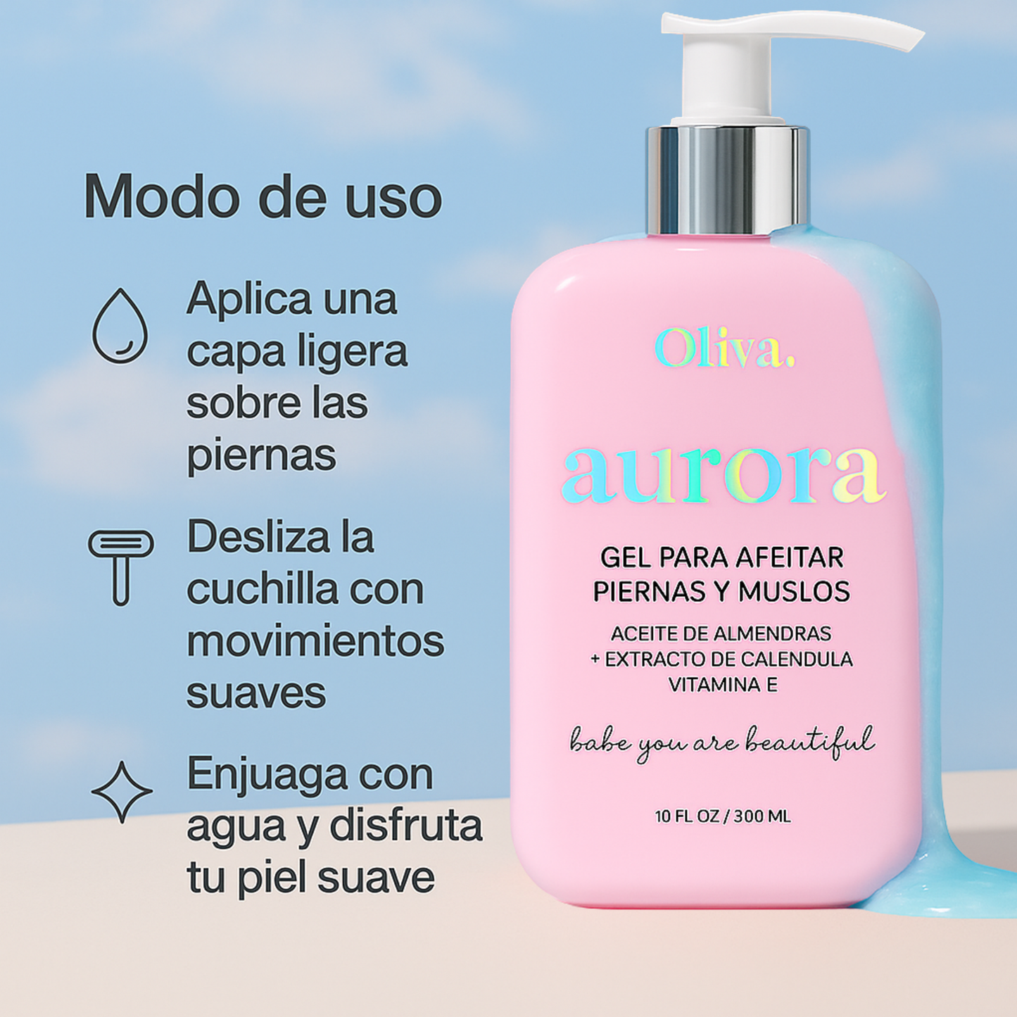 Gel para afeitar piernas y muslos