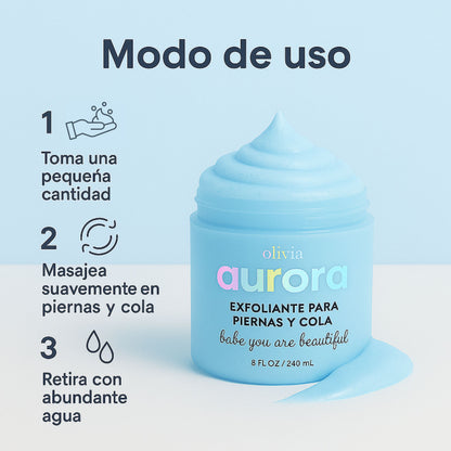 Exfoliante azul para Piernas y Cola - 240ml