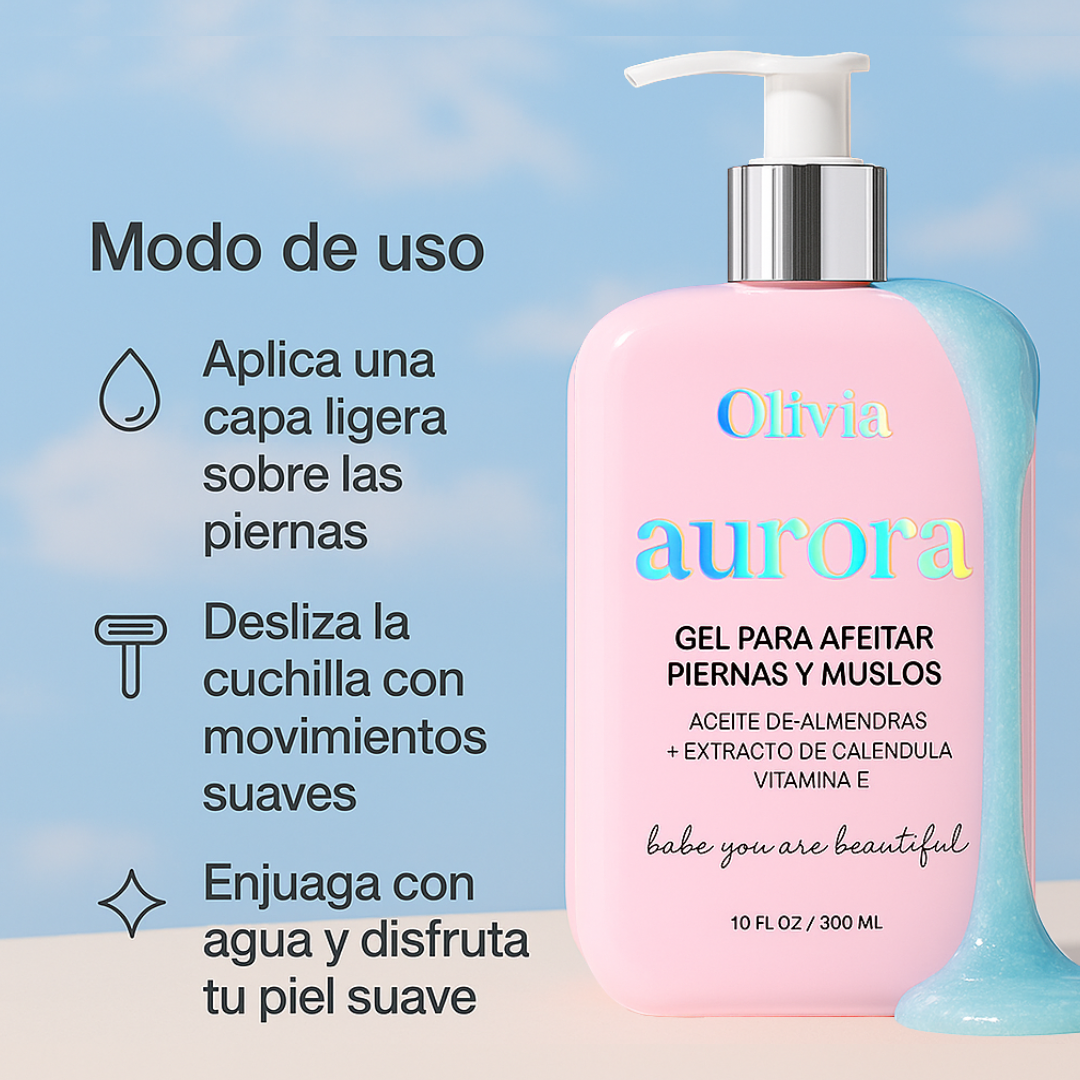 Gel para depilación de piernas  y muslos