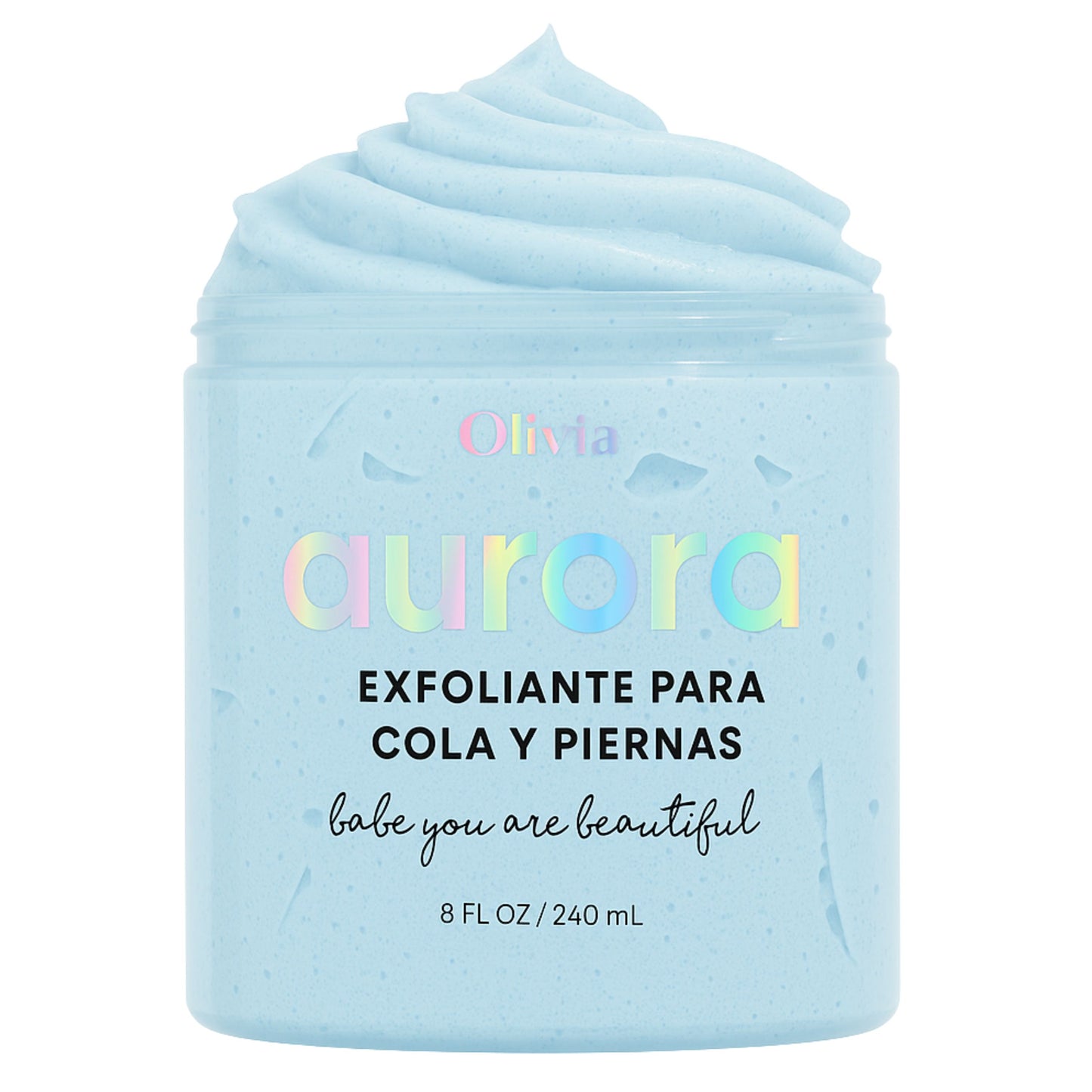 Exfoliante azul para Piernas y Cola